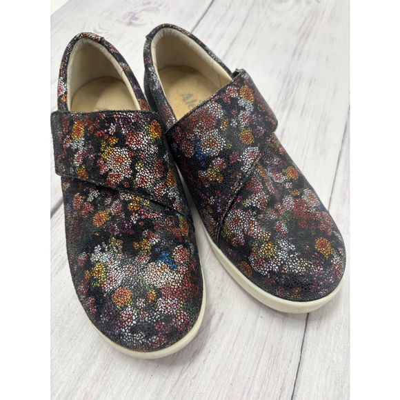 Women's Alegria TRAQ QIN 689 floral Shoes Size 6 (36) Black Multi-color - Picture 2 of 9